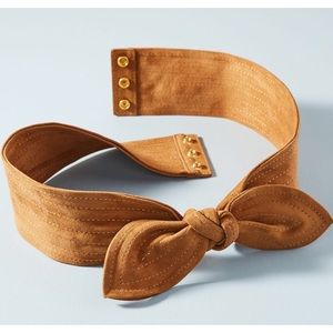 NWT Anthropologie Suede Bow Belt